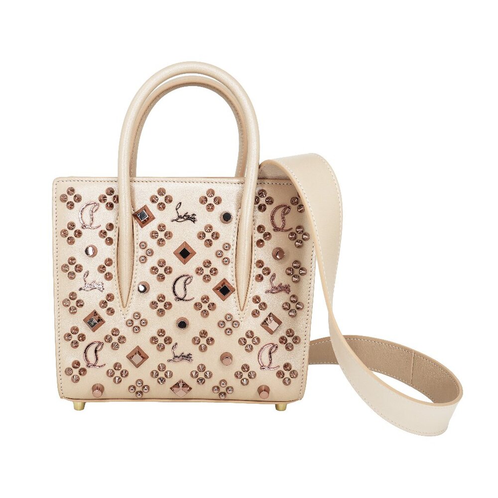 Christian Louboutin  Paloma Pearlescent Leather Mini Top Handle Bag